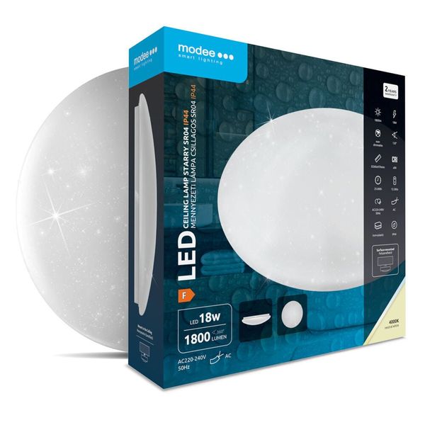 Modee Star effect LED okrúhle stropné svietidlo 18W 1800lm neutrálna biela (ML-CL4000K18W-IP-SR04)
