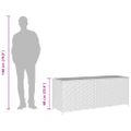 vidaXL Záhradný úložný box, čierny 150x50x60 cm, polyratan