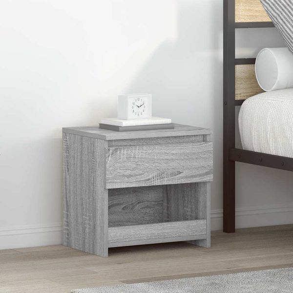 vidaXL Nočné stolíky 2 ks sivé sonoma 40x30x39 cm spracované drevo