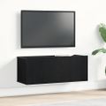 vidaXL TV skrinka 80 x 30 x 30 cm Čierny dub Kompozitné drevo