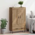 vidaXL Highboard Remeselný dub 69,5 x 31 x 115 cm Kompozitné drevo