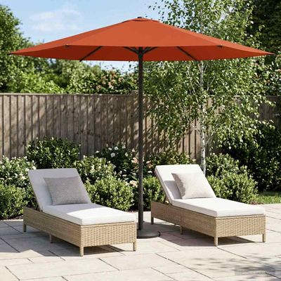 vidaXL Záhradný slnečník 230 x 230 cm Polyester Obdĺžnikový Tehlová