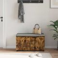 vidaXL Predsieňová lavica s vankúšom Údený Dub 80 x 38 x 46 cm