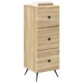 vidaXL Zásuvkový kabinet Dub sonoma 33 x 34,5 x 90 cm Kompozitné drevo