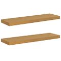 vidaXL Stenná polica Nástenná montáž 2 ks Béžová 80 x 23,5 x 3,8 cm
