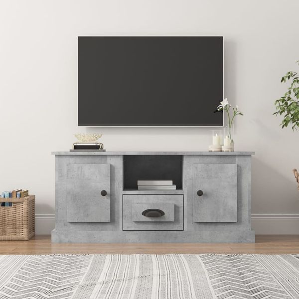 vidaXL TV skrinka betónová sivá 100x35,5x45 cm kompozitné drevo