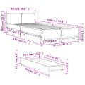 vidaXL Posteľný rám so zásuvkami hnedý dub 90x190 cm kompozitné drevo