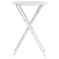 vidaXL Bistro stôl Biela Ø 50 x 71 cm Práškovaná oceľ