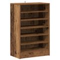 vidaXL Skrinka na topánky staré drevo 60x35x92 cm kompozitné drevo