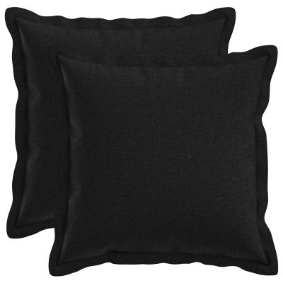 vidaXL Poťah na podložku 2 pcs HOUTEN Čierna 30 x 30 cm Falošný ľan