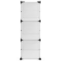 vidaXL Stojan na topánky priehľadný 84x31,5x93 cm PP