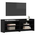 vidaXL TV skrinka 135 x 33 x 47 cm Čierny dub Kompozitné drevo