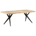 vidaXL Jedálenský stôl 200x90x76 cm surový mangovníkový masív