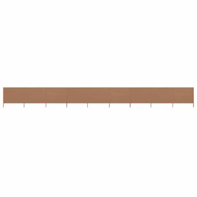 vidaXL 9-panelová zábrana proti vetru látková 1200x120 cm sivo-hnedá