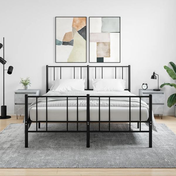 vidaXL Nočné stolíky 2 ks betónovo sivé 40x35x50 cm kompozitné drevo