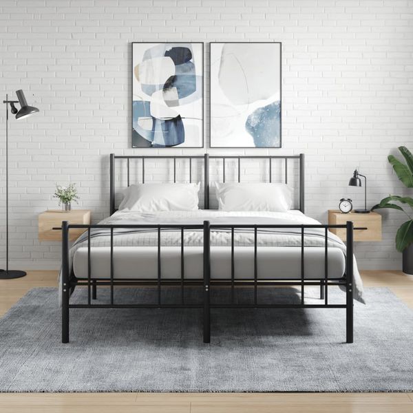 vidaXL Nástenné nočné stolíky 2 ks dub sonoma 35x35x20 cm