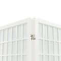 vidaXL Skladací paraván s 4 panelmi, japonský štýl 160x170 cm biely