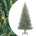 vidaXL Umelý vianočný stromček, snehom obalený, s LED svetlom 240 cm