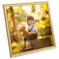 vidaXL Fotorámiky na stôl, koláž 3 ks, zlaté 20x25 cm, MDF