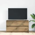 vidaXL TV skrinka Artisan Dub 100x35x54 cm Drevo