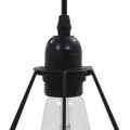 vidaXL Stropná lampa s diamantovým dizajnom, čierna 3 x E27 žiarovky