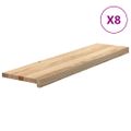 vidaXL Schodiskové stupne 8 ks 100x25x2 cm neošetrený dubový masív