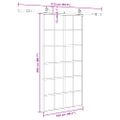 vidaXL Posuvné dvere s kovaním čierne 102x205 cm ESG sklo