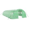 vidaXL Fóliovník s oceľovým rámom zelený 40 m² 10x4x2 m