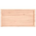 vidaXL Nástenná polica 100x50x(2-6) cm neošetrený dubový masív