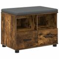 vidaXL Predsieňová lavica Údený Dub 60 x 38 x 46 cm