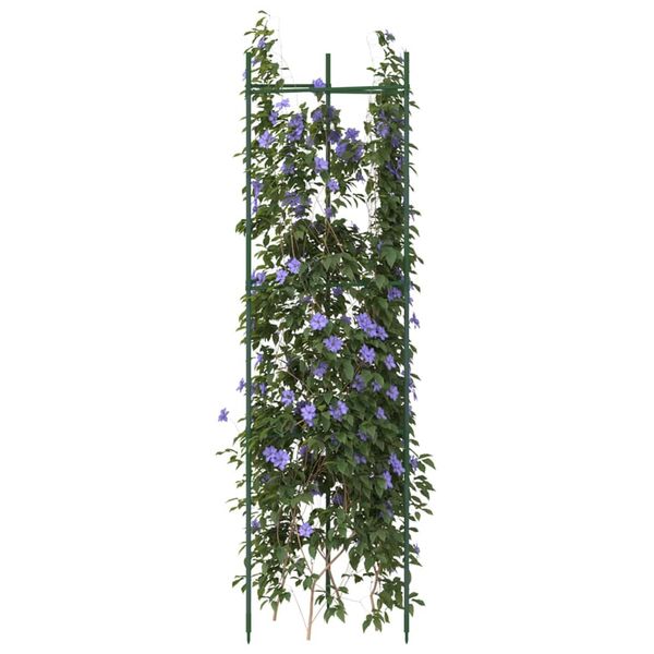 vidaXL Mriežka na paradajky 2 ks 116 cm oceľ a PP