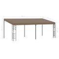 vidaXL Nástenný altánok 6x3x2,5 m, sivohnedý