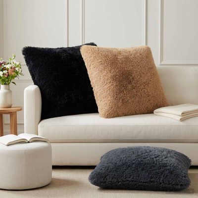 vidaXL Poťah na podložku 2 pcs HEERLEN Čierna 80 x 80 cm PV fleece