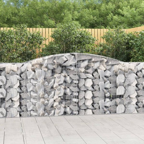 vidaXL Oblúkový gabionový kôš 400x50x100/120 cm pozinkované železo
