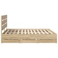 vidaXL Rám postele Sonoma dub 200 x 200 cm Inžinierske drevo