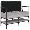 vidaXL Lavička na topánky sivá sonoma 85,5x42x57,5 cm kompozitné drevo