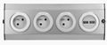 ORNO VIRONE FS-3 Povrchová rohová zásuvka 3x 230V, 2xUSB, nerez
