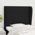 vidaXL Čelo postele so záhybmi čierne 103x23x118/128 cm látka