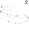 vidaXL Postel s úložným prostorem a matrací Čierna 90 x 200 cm látka