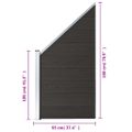 vidaXL Plotový panel WPC 95x(105-180) cm čierny