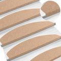 vidaXL Samolepiace schodové rohože 15 ks 80 x 28 x 3,5 cm Béžová
