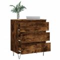vidaXL Komoda dymový dub 60x35x70 cm spracované drevo