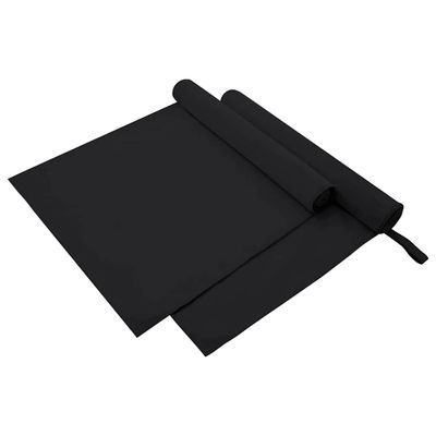 vidaXL Športové uteráky 2 pcs Čierna 180 x 90 cm Polyester a polyamid