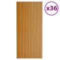 vidaXL Strešný panel 36 ks Prírodná 100 x 45 cm Pozinkovaná oceľ