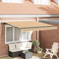 vidaXL Sklopná markíza Viacfarebný 300 x 250 cm Tkanina a hliník