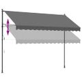 vidaXL Zaťahovacia markíza antracitová 350x150 cm látka a oceľ
