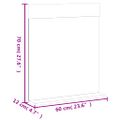 vidaXL Kúpeľňové zrkadlo s poličkou BERG crne 60x12x70 cm masív