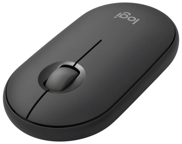 Logitech Pebble Mouse 2 M350s/Cestovná/Optická/4 000 DPI/Bezdrôtová Bluetooth/Grafitová Myš, bezdrôtová, optická, 4000DPI, 3 tlačidlá, Bluetooth, sivá