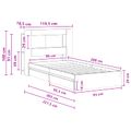 vidaXL Rám postele so skladom Dub sonoma 90 x 200 cm Kompozitné drevo