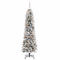 vidaXL Umelý vianočný stromček Biela 180 cm PVC, kov a plast